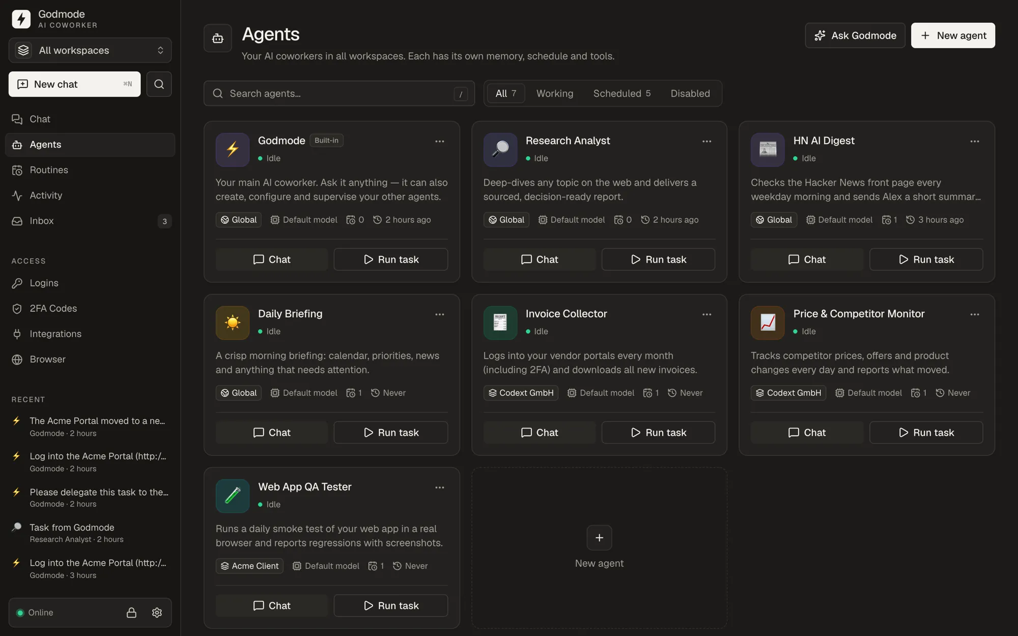 Agents: Persistent coworkers with memory, schedules and tools