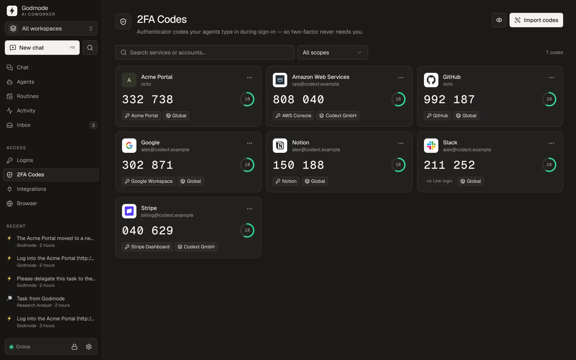 2FA codes: Import Google Authenticator QR screenshots
